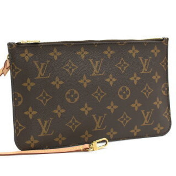 Louis Vuitton Neverfull Monogram Canvas Pouch Brown - Picture 1 of 8